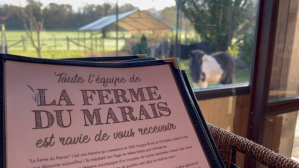 Photo du Menu du restaurant de la ferme du Marais 01 - Bugey Sud