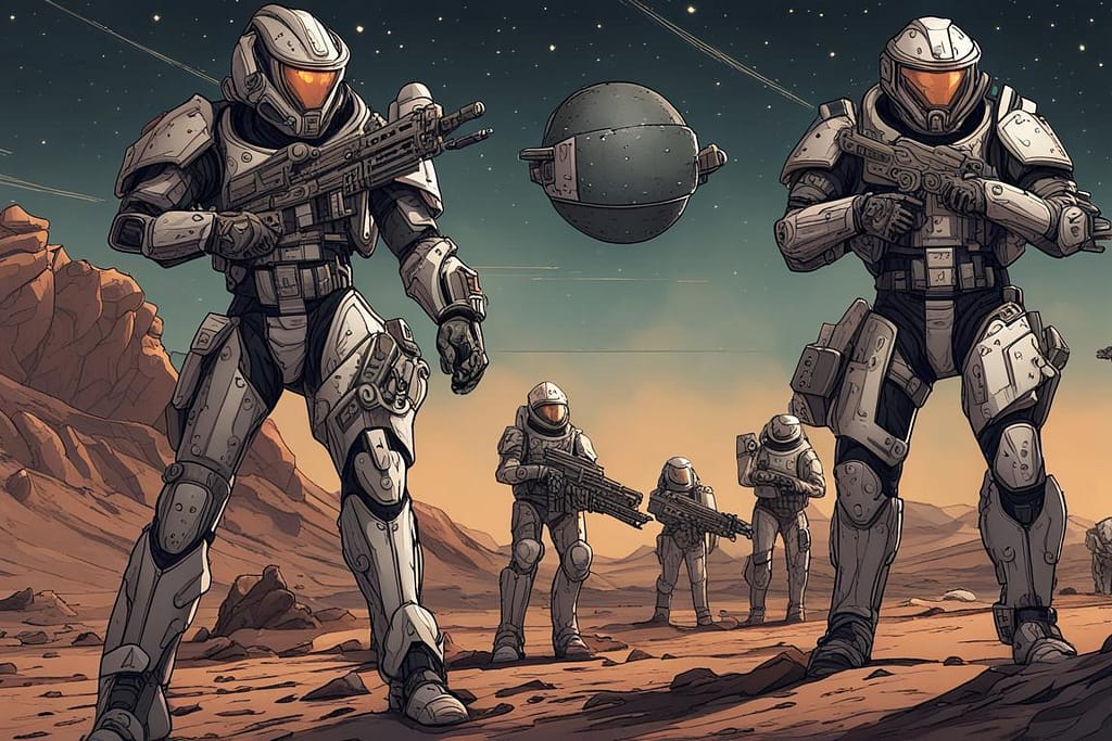 Image générée avec Runway illustrant une des scènes de "La guerre éternelle"