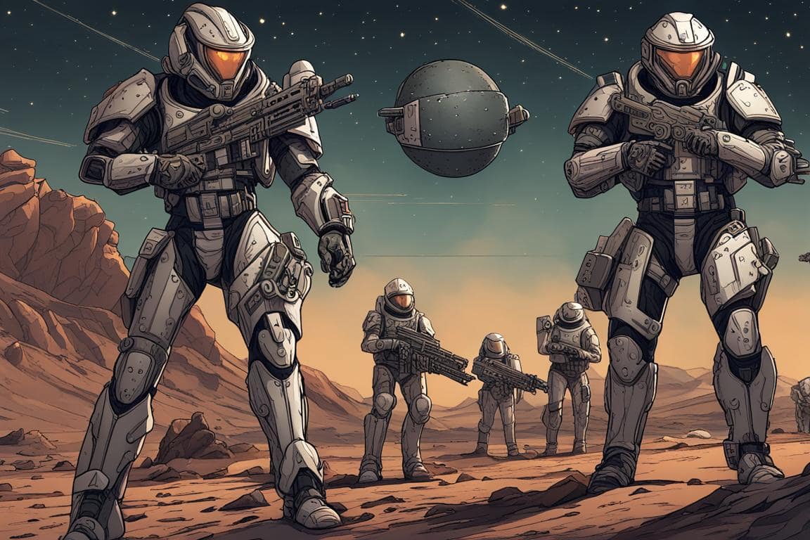 Image générée avec Runway, illustrant une des scenes de "La guerre eternelle"